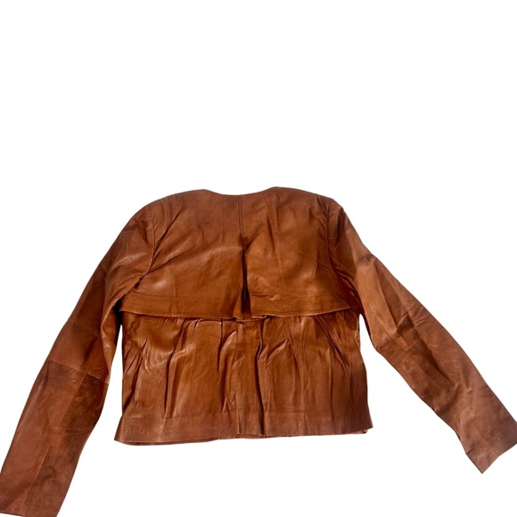 Juicy Couture Soft Brown Leather Jacket, Size: Petite - Picture 12 of 15